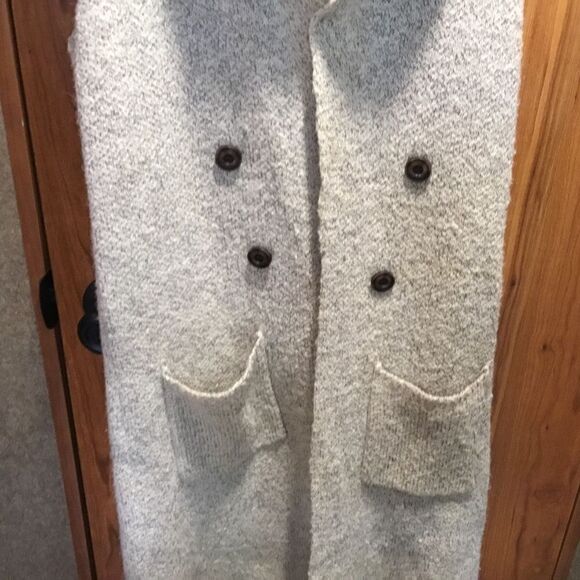 NWOT. Heathered Grey and Tan Soft Knit Duster Women’s Size M from Love Tree - Picture 4 of 10